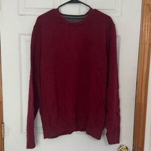 Eddie Bauer Men's Burgundy Crewneck Sweater